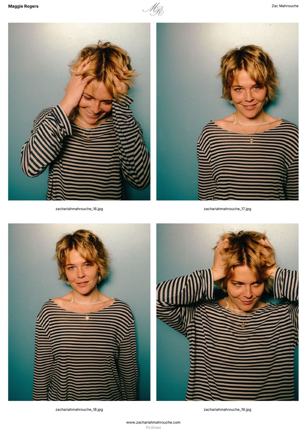 PDF Contact Sheet - Maggie Rogers Portraits